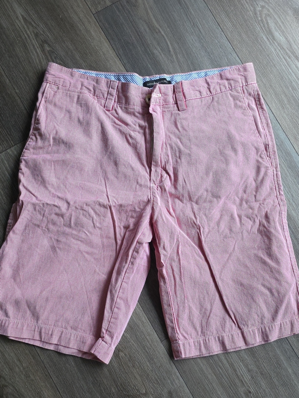 Banana Republic Light Pink Flat-Front Chino Shorts